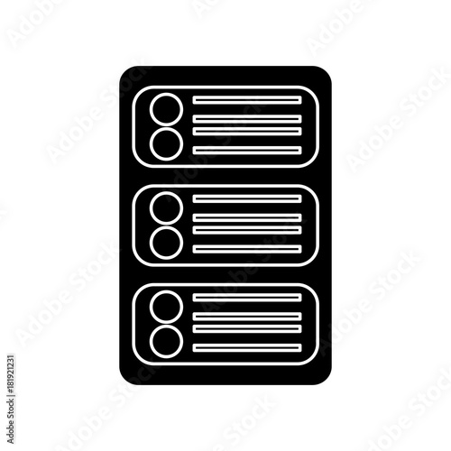 server web hosting icon image vector illustration design  black and white