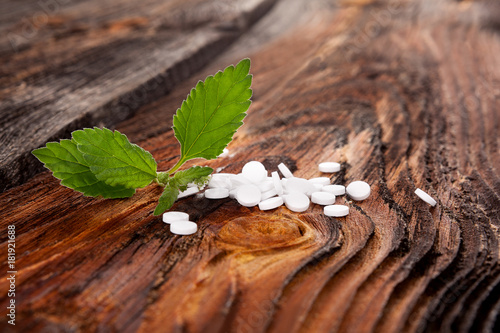 Schilderij op canvas Artificial sweetener pills.