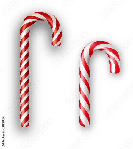 Candy canes isolated on white.