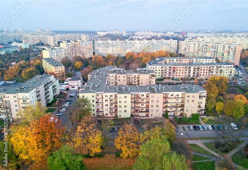 Aerial autumn view for multifamily housing area in Gdansk Zaspa © Piotr Wawrzyniuk