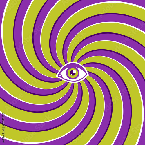 optical illusion with eye.