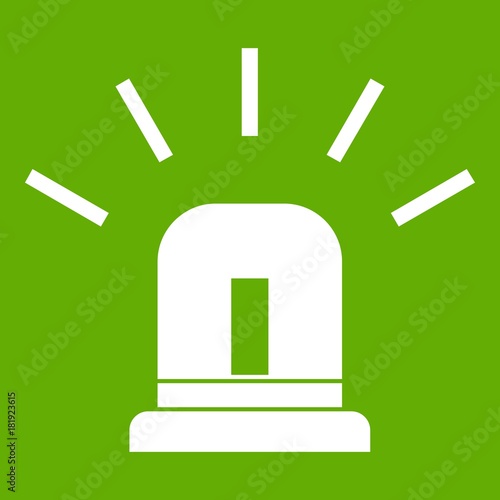 Blue special police flasher icon green