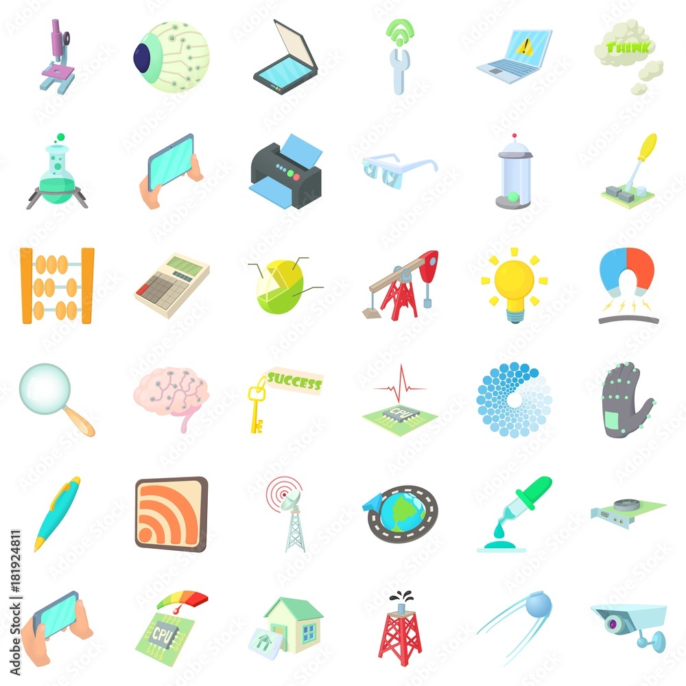 Ipad icons set, cartoon style Ipad icons set, cartoon style