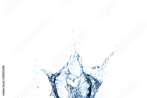 water splash in glass isolated on white background