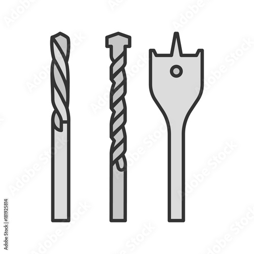 Drill bits color icon
