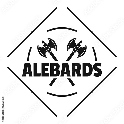 Alebard logo, simple black style