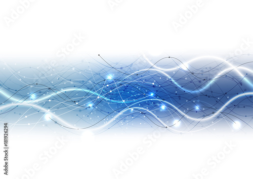 vector white background abstract technology communication data Science