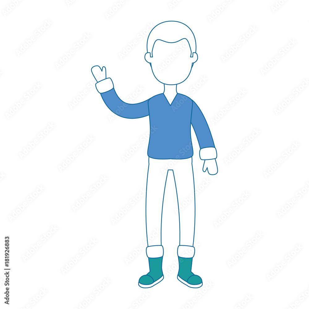 young man with winter clothes vector illustration design young man with winter clothes vector illustration design