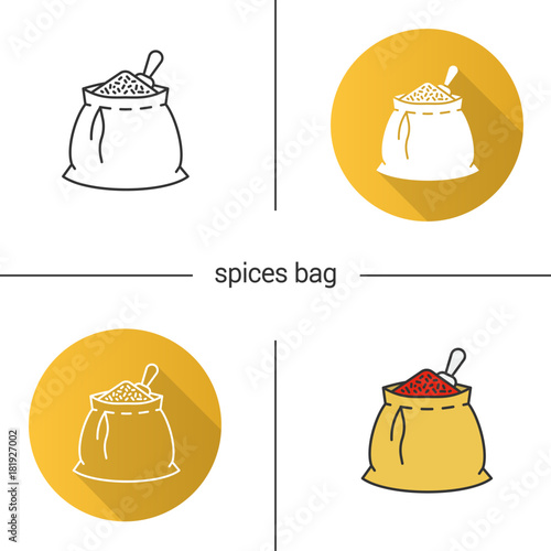 Spices bag icon