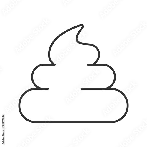Poop linear icon