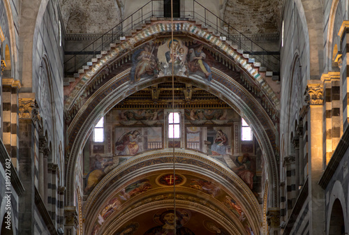 Pisa cathedral interior view, Italy