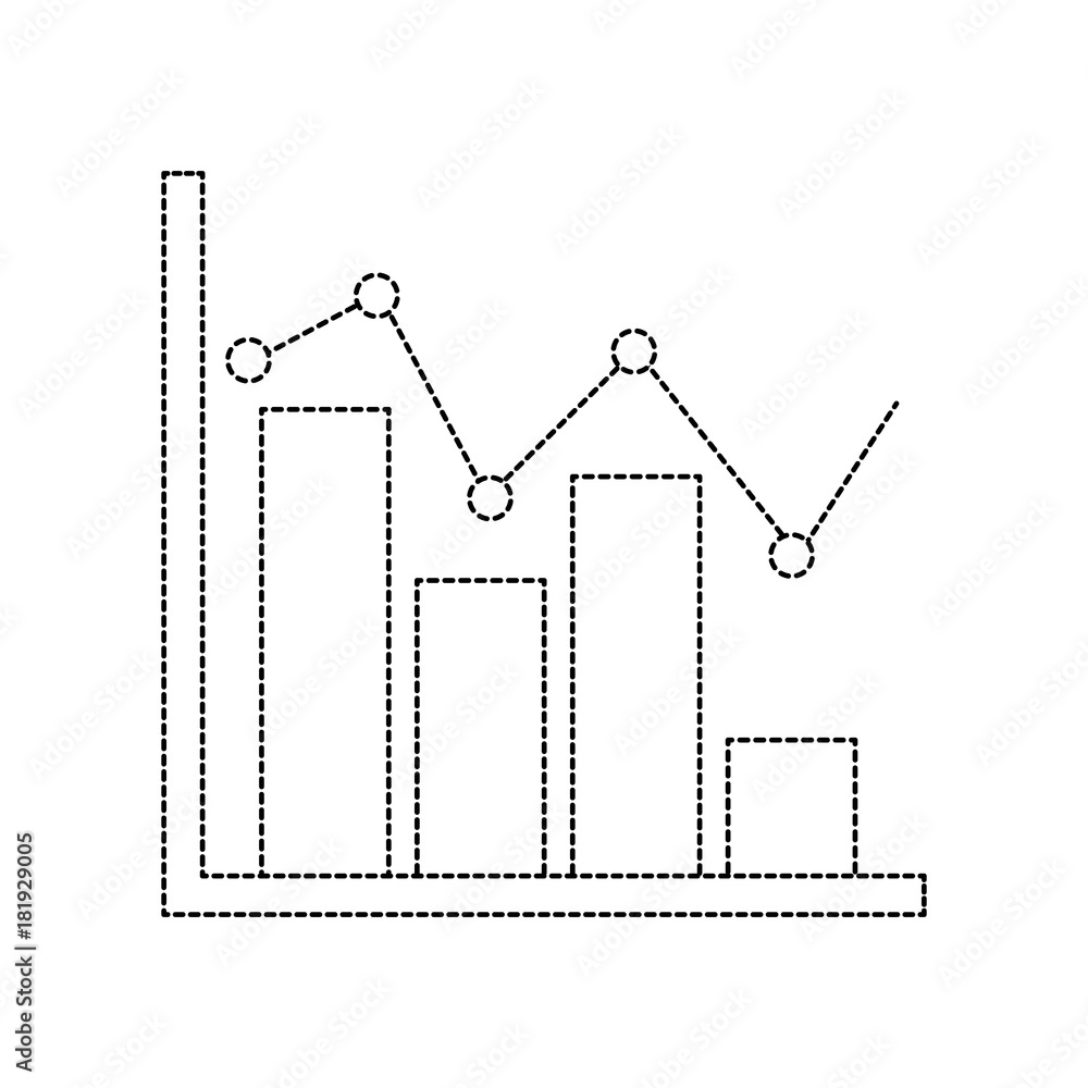 graph chart icon image vector illustration design black dotted line graph chart icon image vector illustration design black dotted line