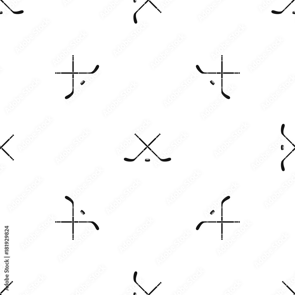 Hockey pattern seamless black Hockey pattern seamless black
