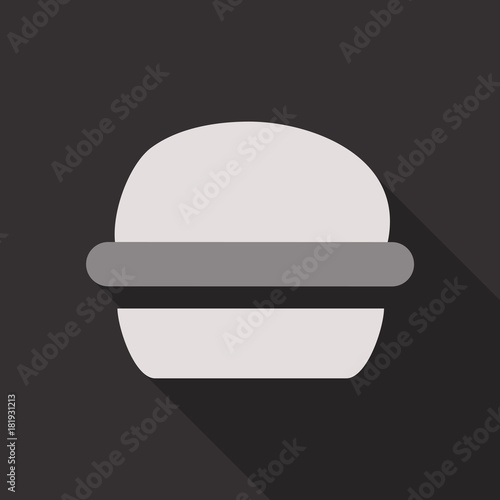 hamburger icon in flat style with long shadow