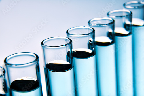 One row of full test tubes background