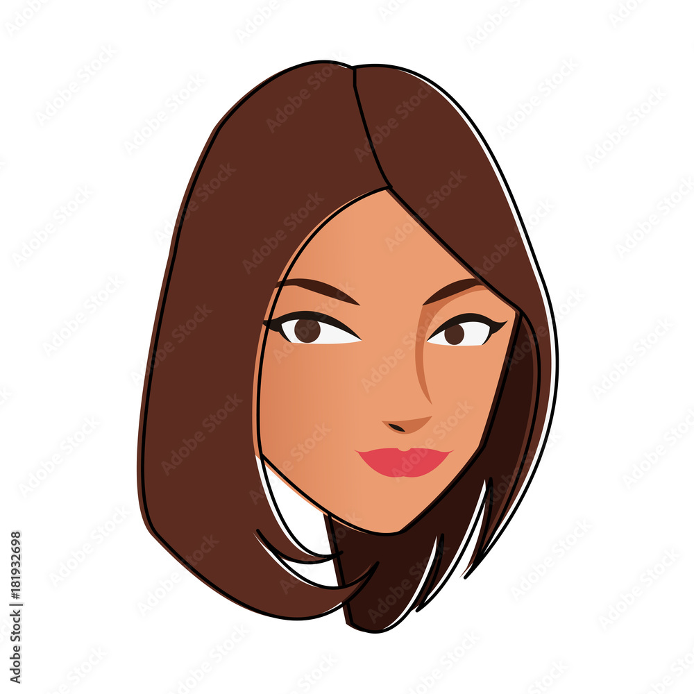 Woman face cartoon Woman face cartoon