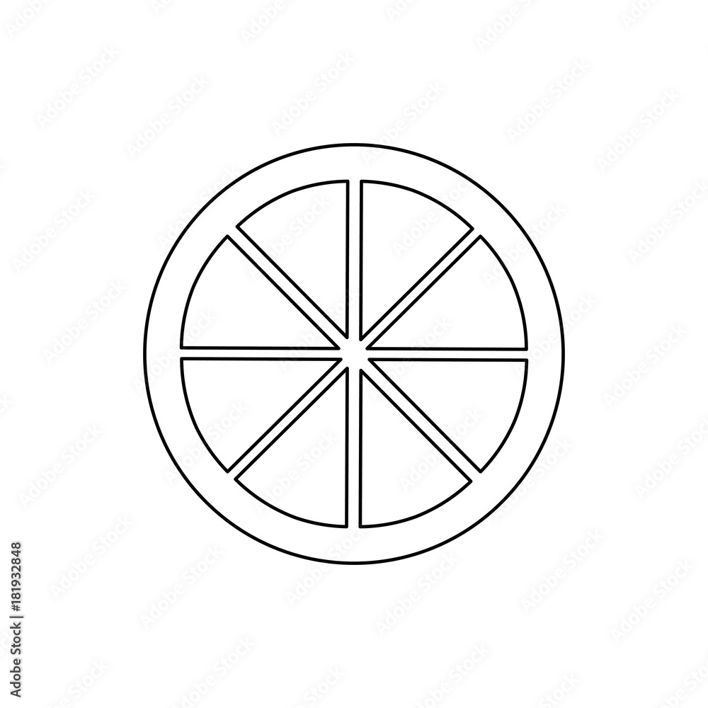 lime lemon orange wedge icon image vector illustration design black line lime lemon orange wedge icon image vector illustration design black line
