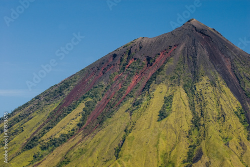 Colorful view of Mount Inerie, a volcano near Bajawa, Flores, Indonesia photo