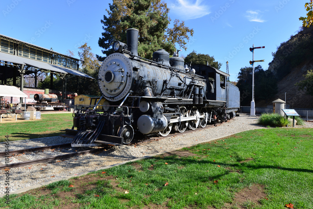 Vintage American steam locomotive