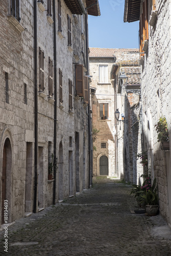 Fototapeta Naklejka Na Ścianę i Meble -  Ascoli Piceno (Marches, Italy), historic buildings