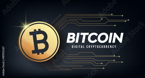 Golden bitcoin digital currency