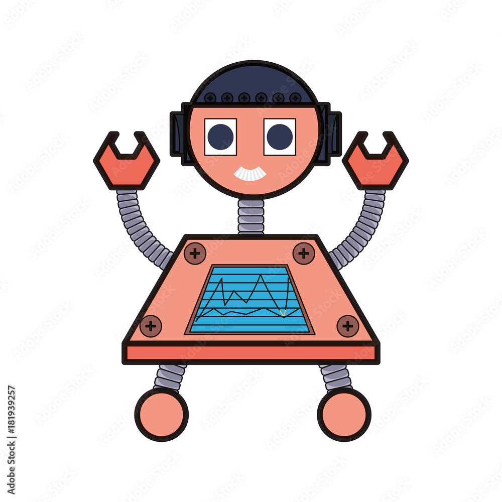Fototapeta premium cartoon robot design