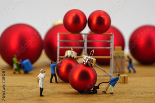 Miniature of storeman and christmas balls