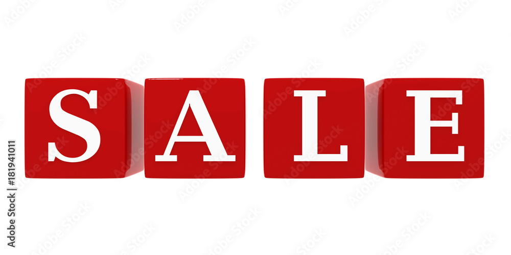 bright glossy cubes with letters forming the word sale, 3d render, 3d illustration bright glossy cubes with letters forming the word sale, 3d render, 3d illustration