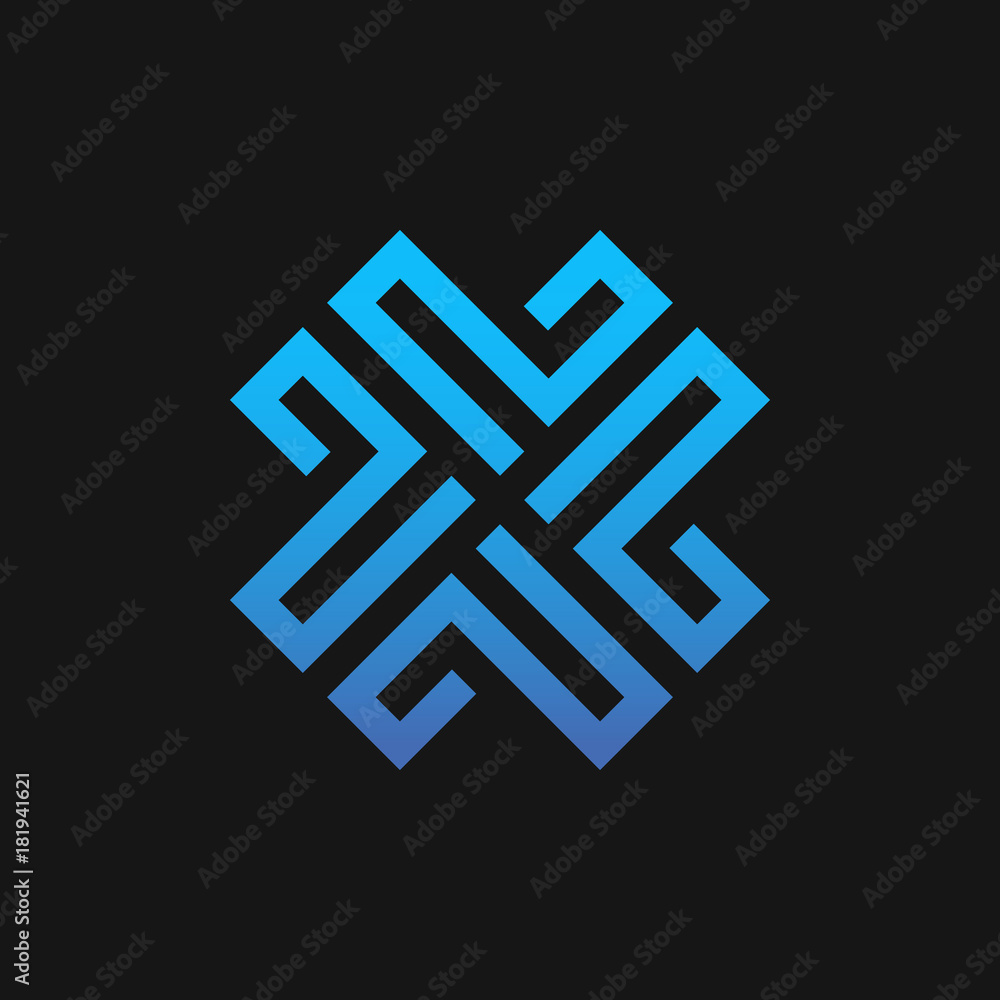 X Cross abstract logo design. Vector illustration. X Cross abstract logo design. Vector illustration.