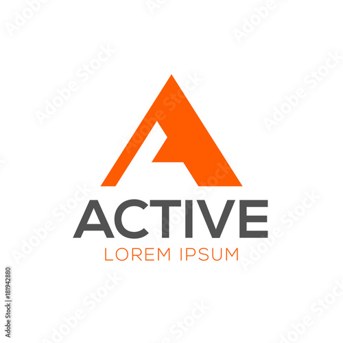 Abstract letter A logotype. Modern logo idea sign. Universal emblem vector icon.