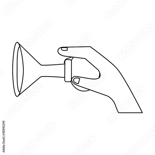 hand with old air horn