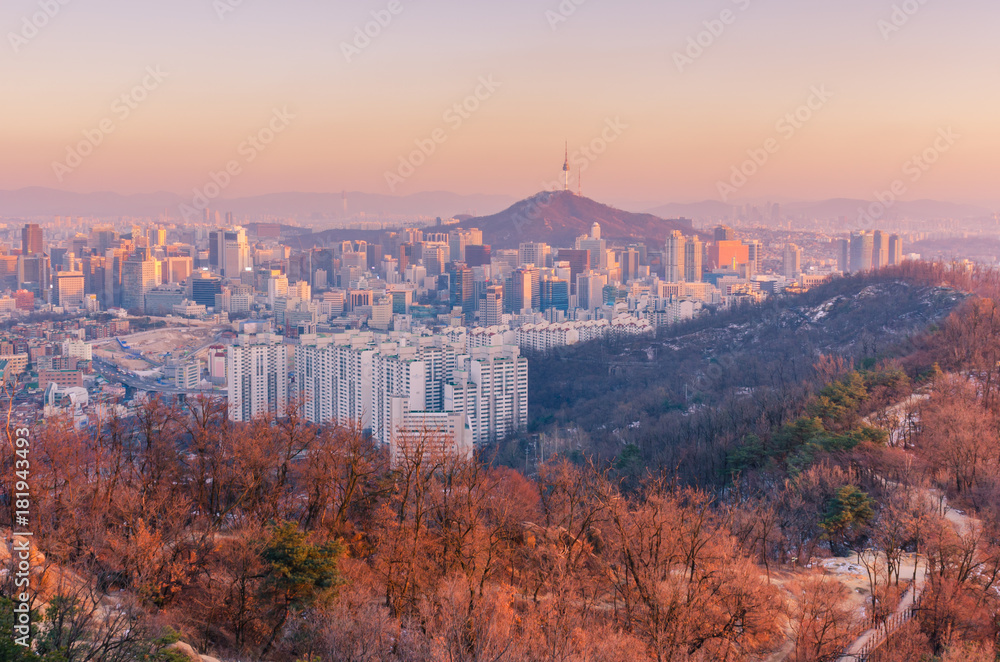 Sunrise of Seoul City Skyline, South Korea Sunrise of Seoul City Skyline, South Korea