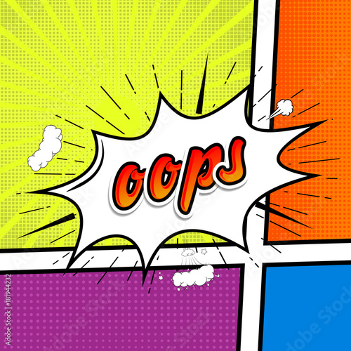 Comic collection colored sound chat text effects pop art vector style. 3d font.