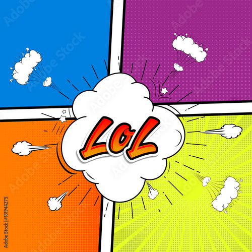 Comic collection colored sound chat text effects pop art vector style. 3d font.