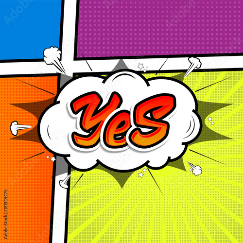 Comic collection colored sound chat text effects pop art vector style. 3d font.
