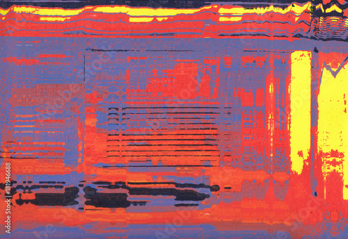 Corrugated abstract background. Silk screen on paper and created by scanner. Multicolored background. Modern art. Contemporary art. Abstract art.