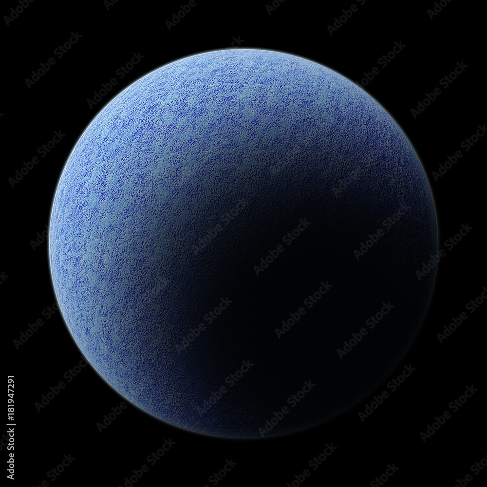 Obraz premium Computer generated image of a planet isolated on black. 3D illustration