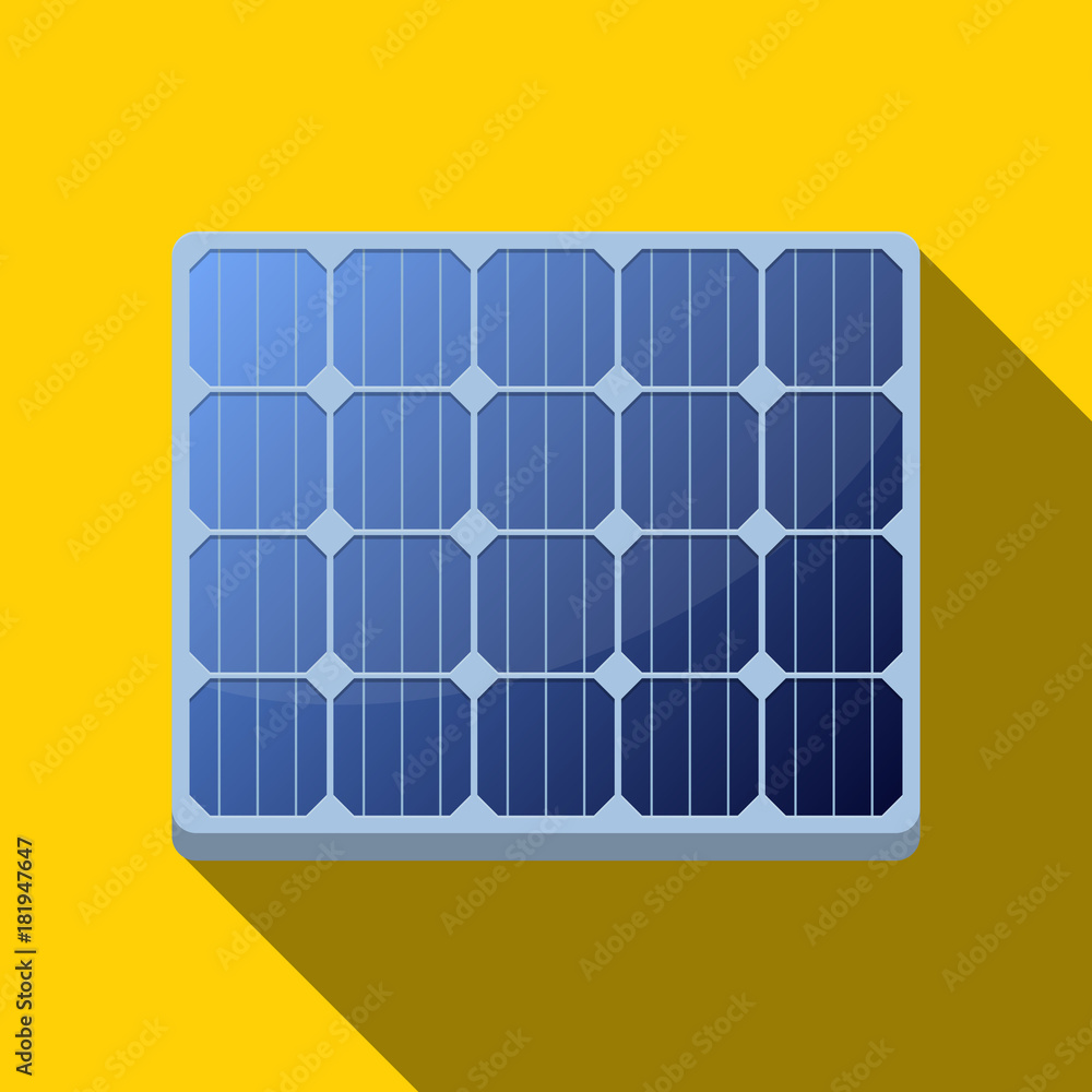 Solar panel vector flat design.