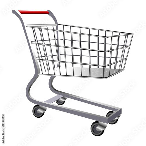 Isolated shopping cart