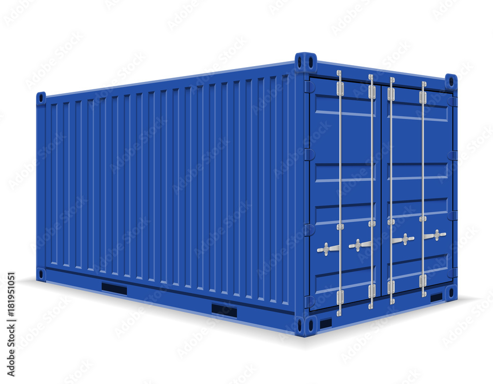 cargo container for the delivery and transportation of merchandise and goods stock vector illustration cargo container for the delivery and transportation of merchandise and goods stock vector illustration