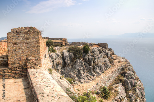 The magnificent Palamidi castle on a hill in the center of the ancient city Nafplio in Greece   © waldorf27