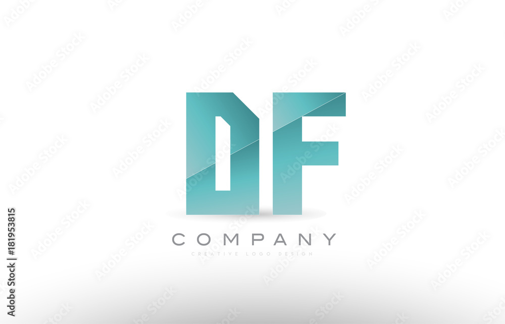 df d f alphabet letter green logo icon design df d f alphabet letter green logo icon design