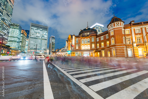 Photography Tokyo, Japan cityscape in the Marunouchi District and Tokyo Station