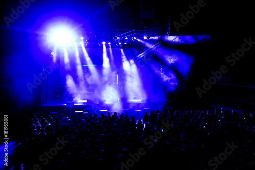  Concert lights (super high resolution) on bright stage lights with Laser rays and smoke