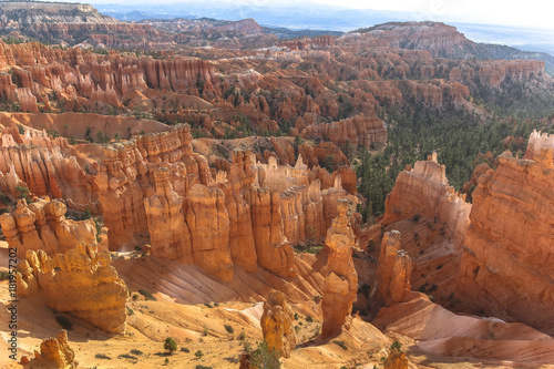 Beautiful red rock hoodoos view from Sunset Point, Bryce Canyon