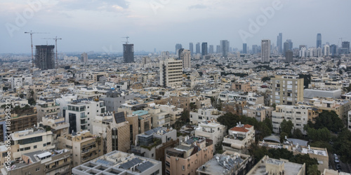 Elevated view of cityscape, Tel Aviv-Yafo, Tel Aviv, Israel