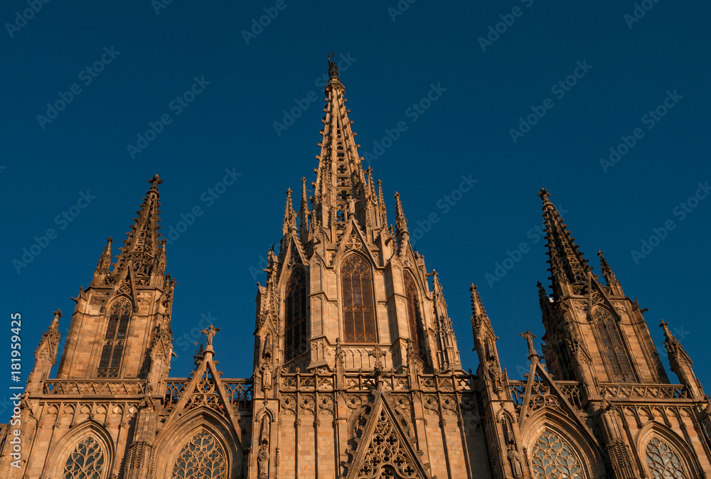 Fototapeta premium Cathedral of the Holy Cross and Saint Eulalia in Barcelona, Spain