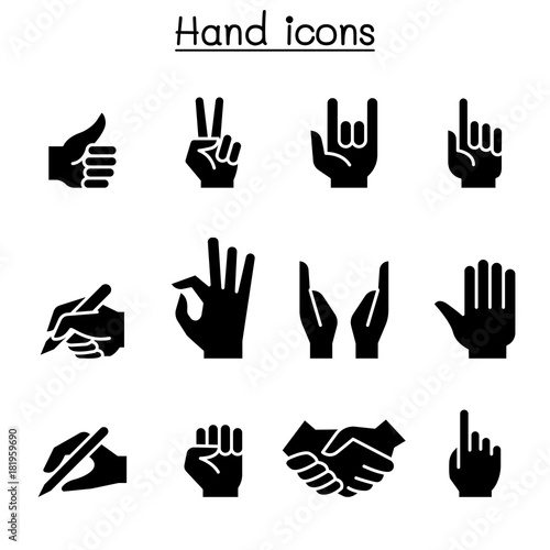 Hand icon set