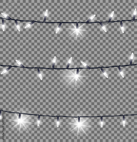 Strings of Glowing Christmas Lights Illustration
