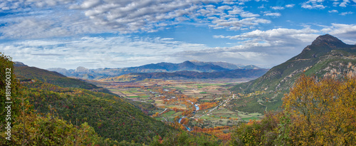 Panorama of Vikos valley in Ioannina Greece © Stamatios